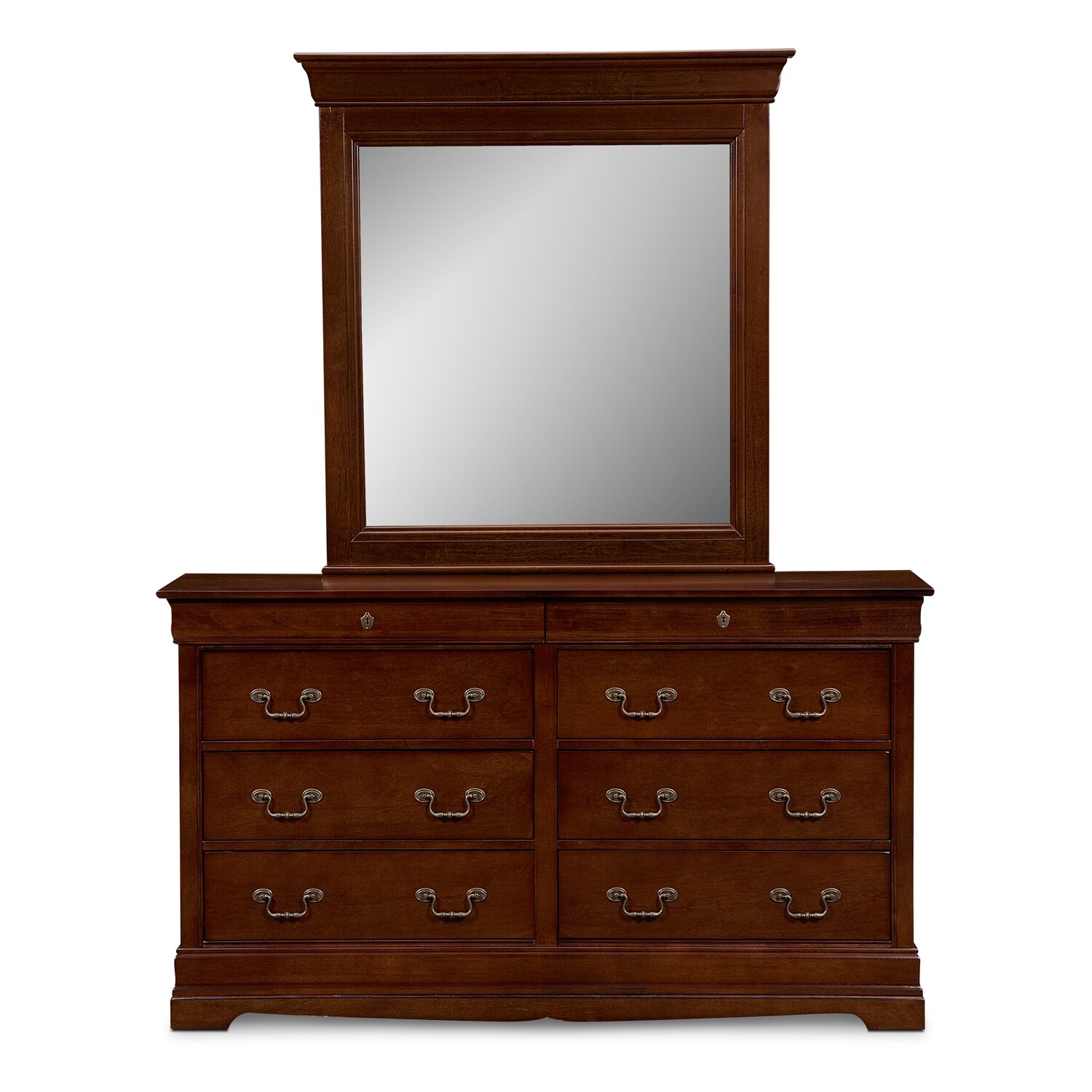 dresser with mirror